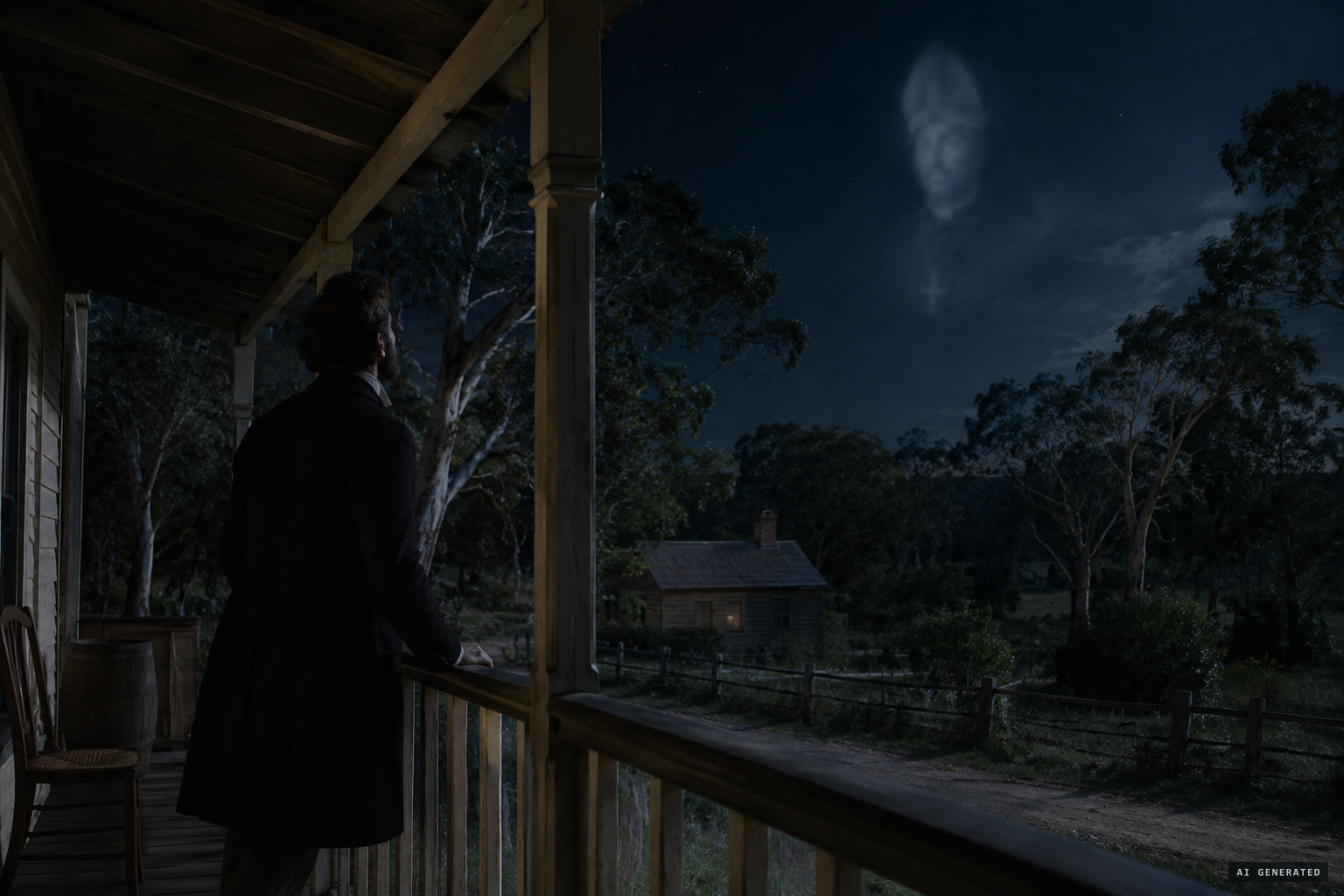 From his veranda Birmingham sees the head of the Lord Bishop of Sydney looking at him