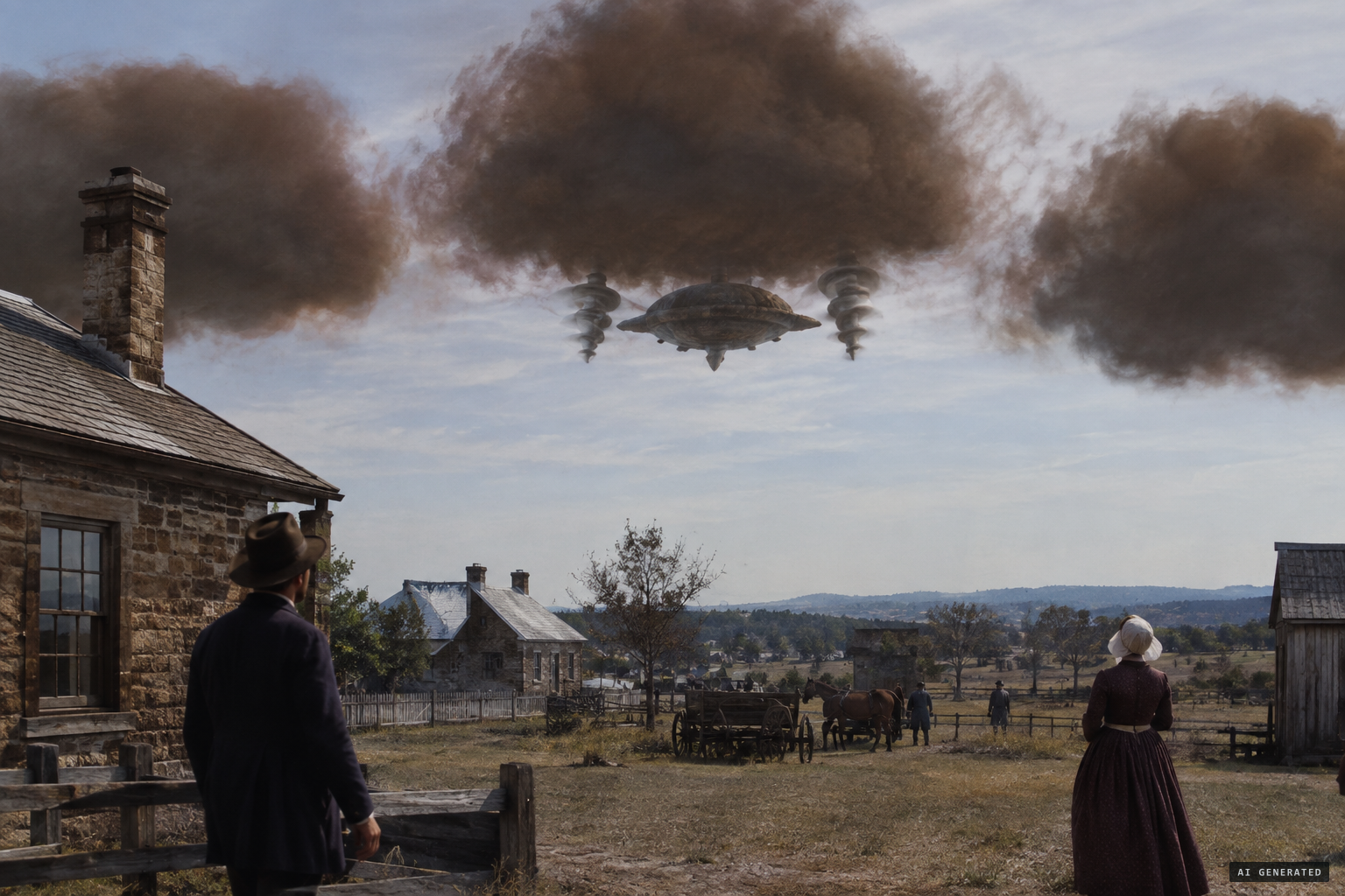 9 March 1873: three Van Dyke brown clouds and a turtle-shaped body with rotating screws