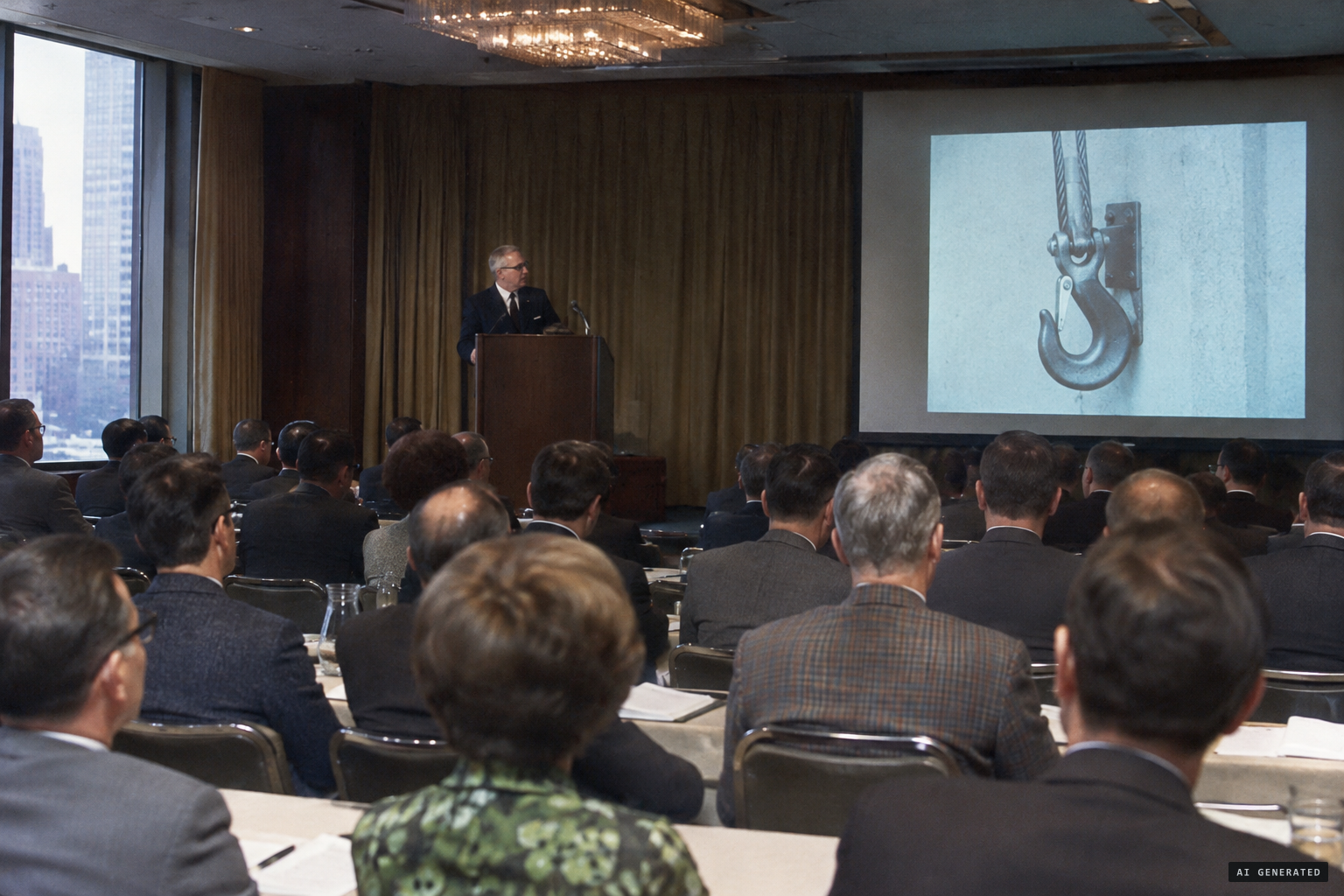 Bender presents the loose screws of Freiburg to the Parapsychological Association