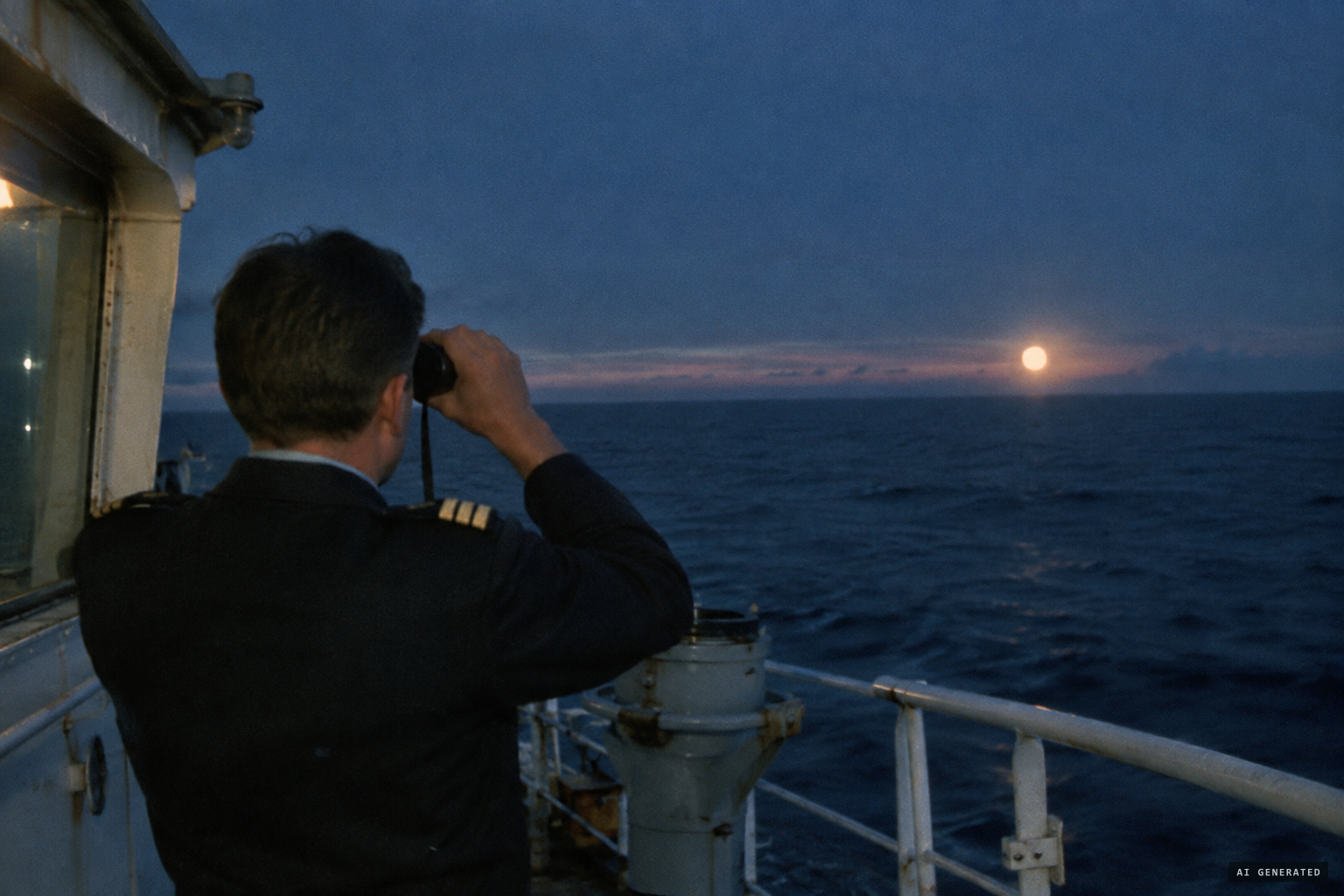 Sorensen watches the cloud through his binoculars