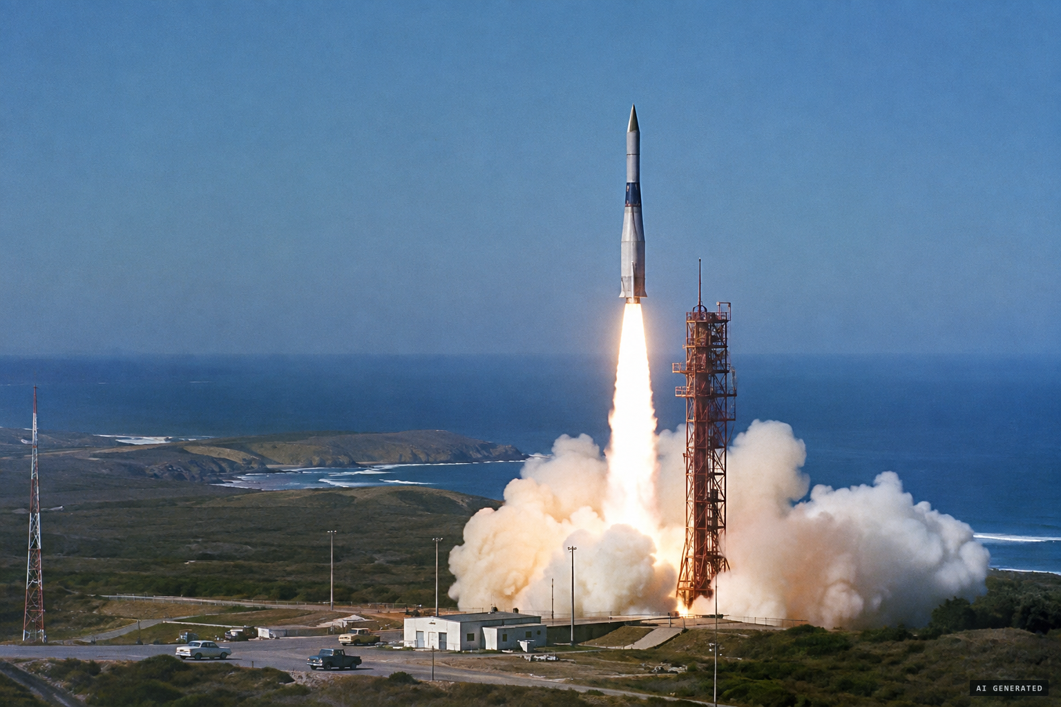 Atlas D 147D lifts off from Vandenberg bound for Kwajalein