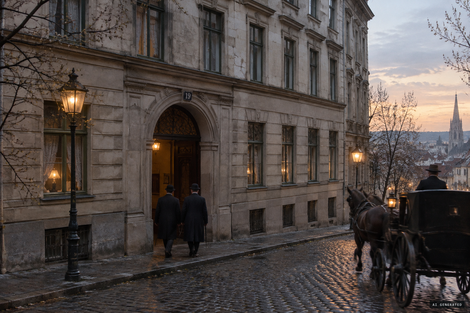 Berggasse 19, where Freud lived and worked, spring 1909