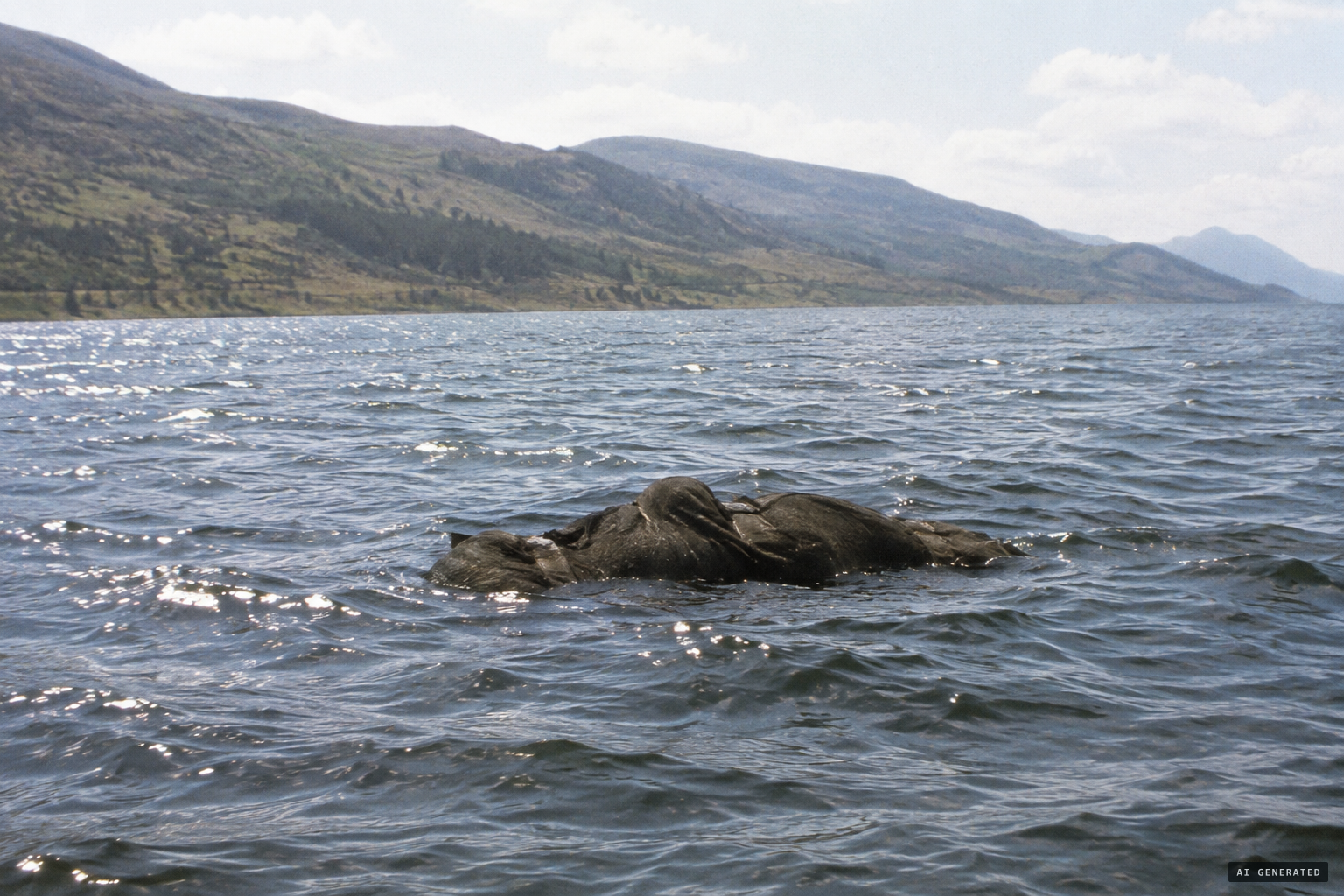 "More like a sheet of sacking being gently tossed on the waves"