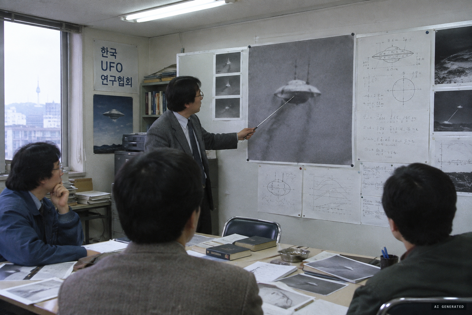 Maeng Seong-ryeol's reading: a dome-shaped craft with antenna-like features