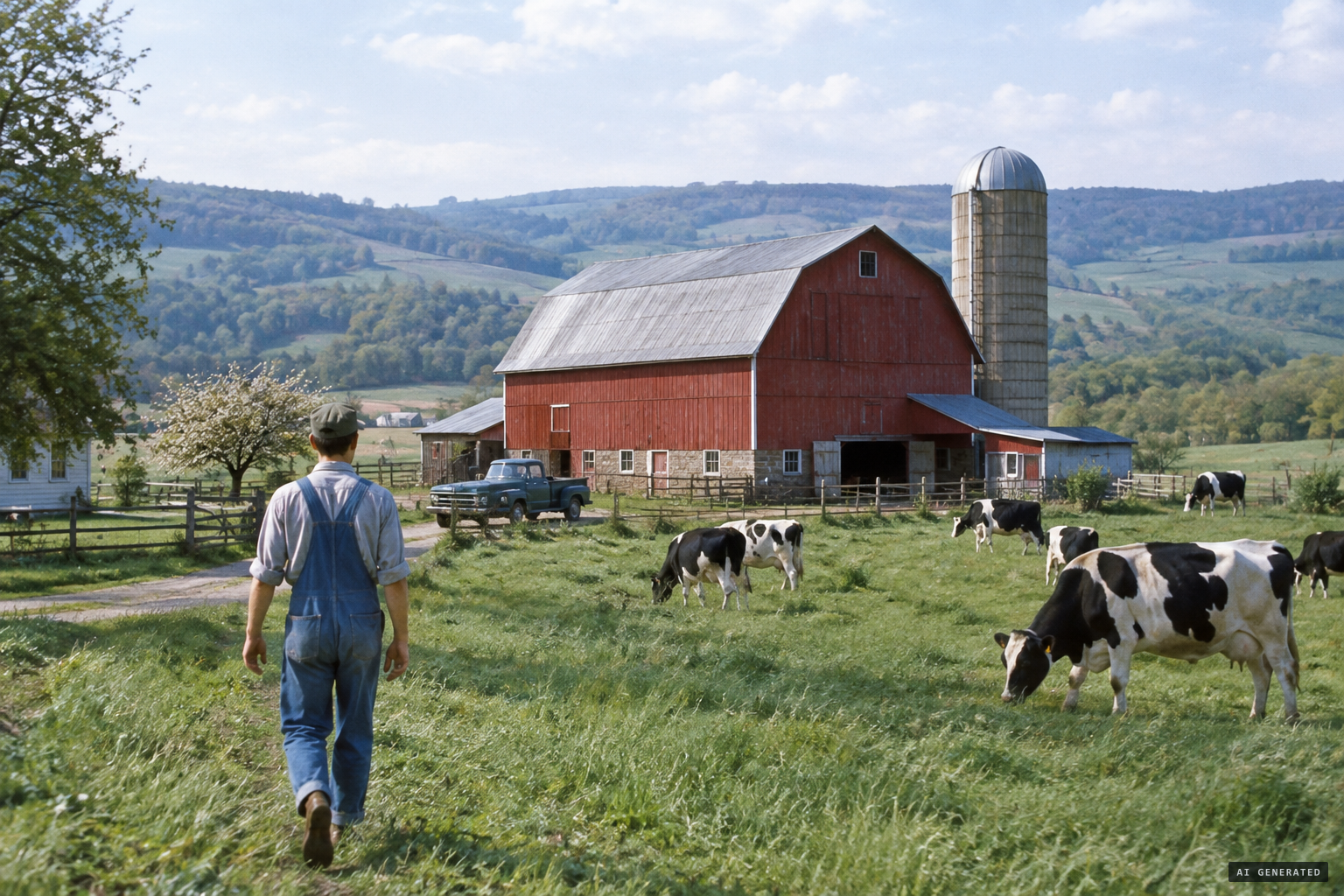 Gary Wilcox's dairy farm near Newark Valley, New York