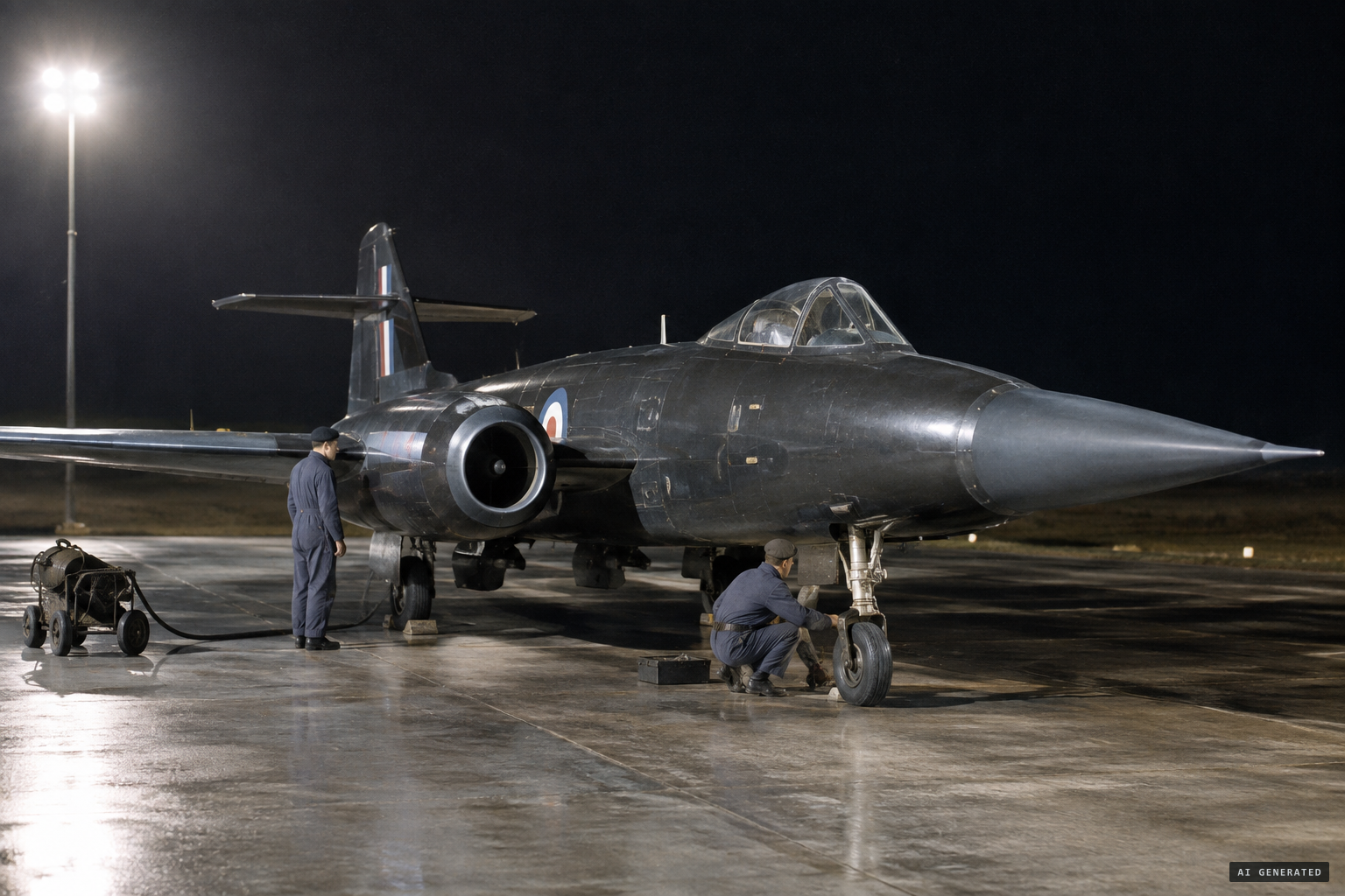 The Meteor NF-11 night-fighter from RAAF Mallala, flying experimental sorties for Woomera