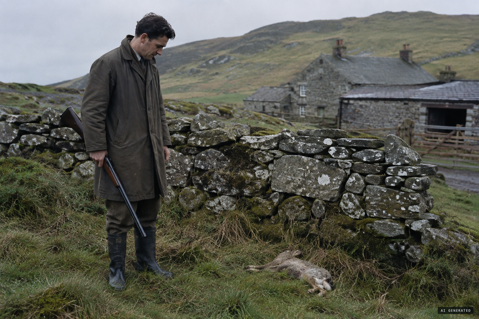 Leslie Graham shoots an animal claimed to be Gef