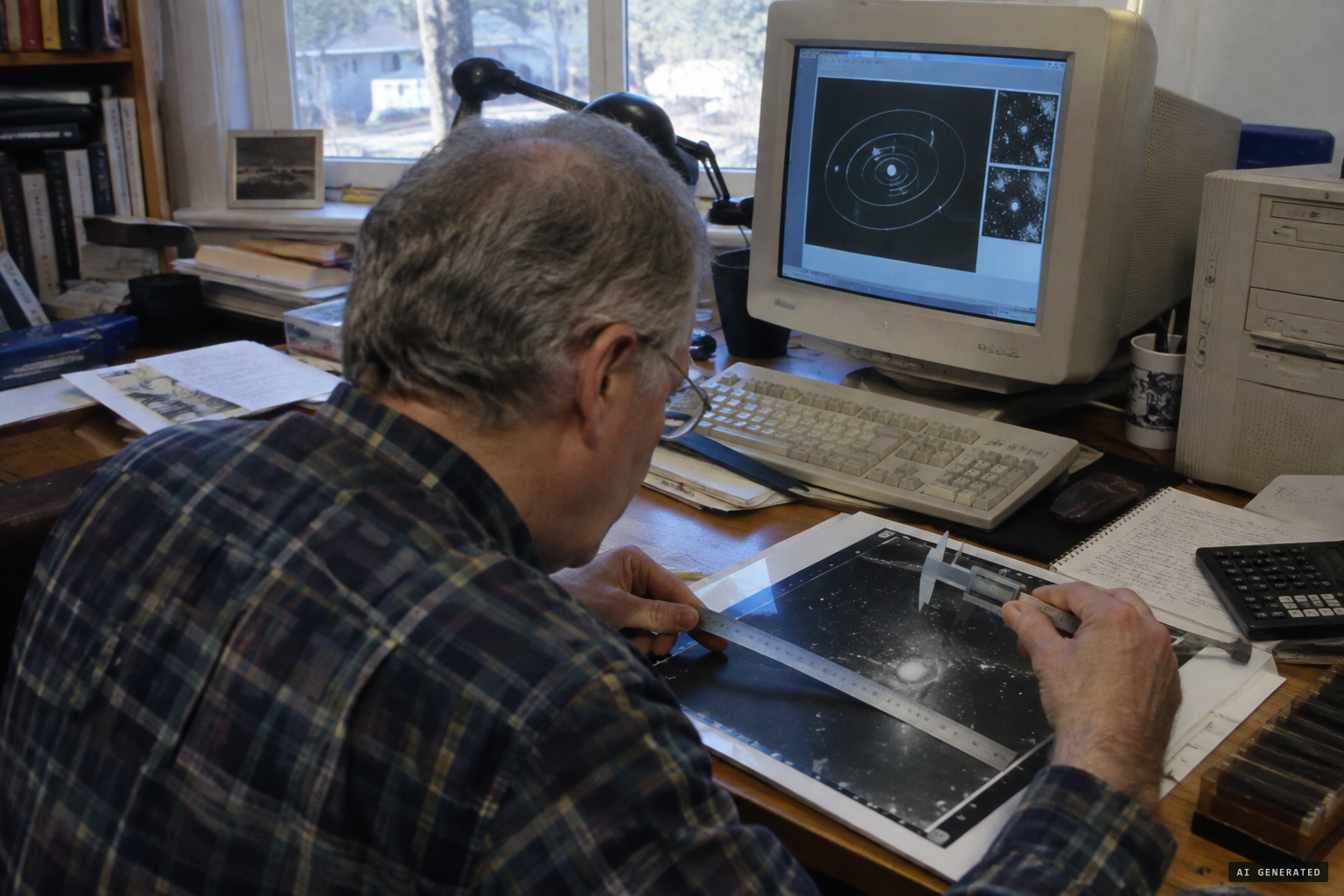 Maccabee measures the image: too large for a satellite 450 km away
