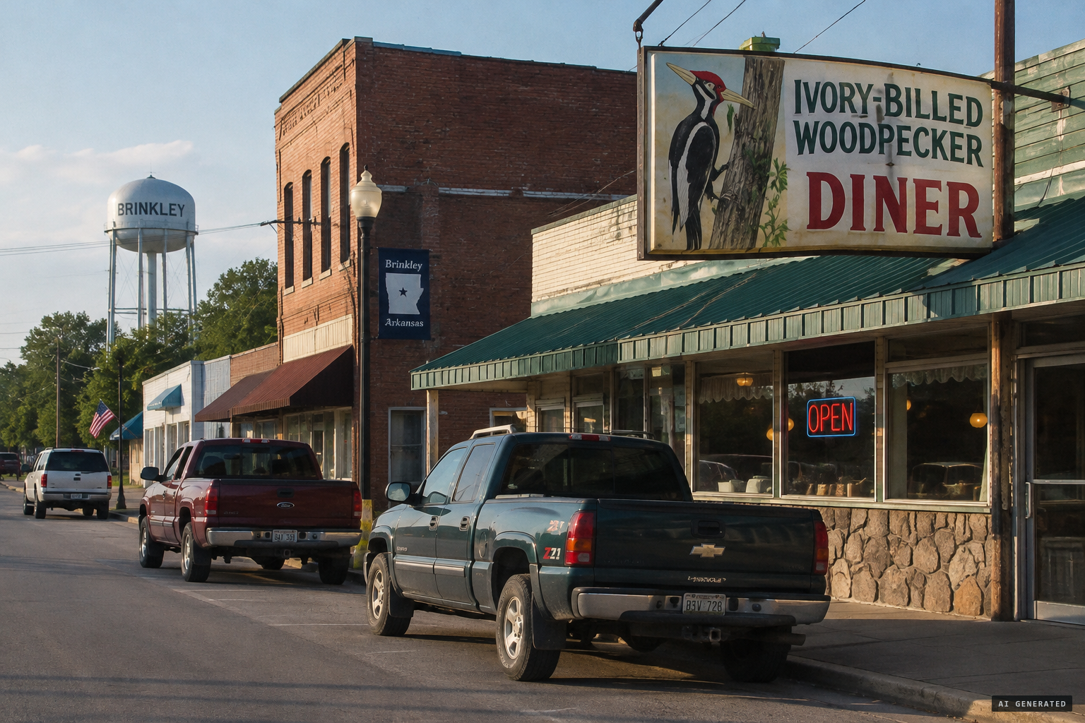 Brinkley brands itself home of the ivory-billed woodpecker
