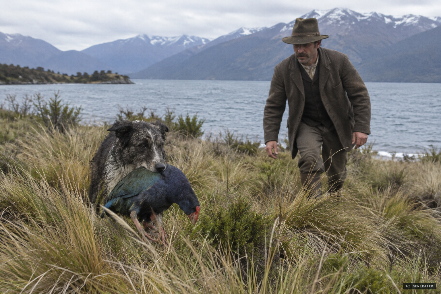 The dog Rough catches a female takahē near Lake Te Anau in 1898, the last record for fifty years.