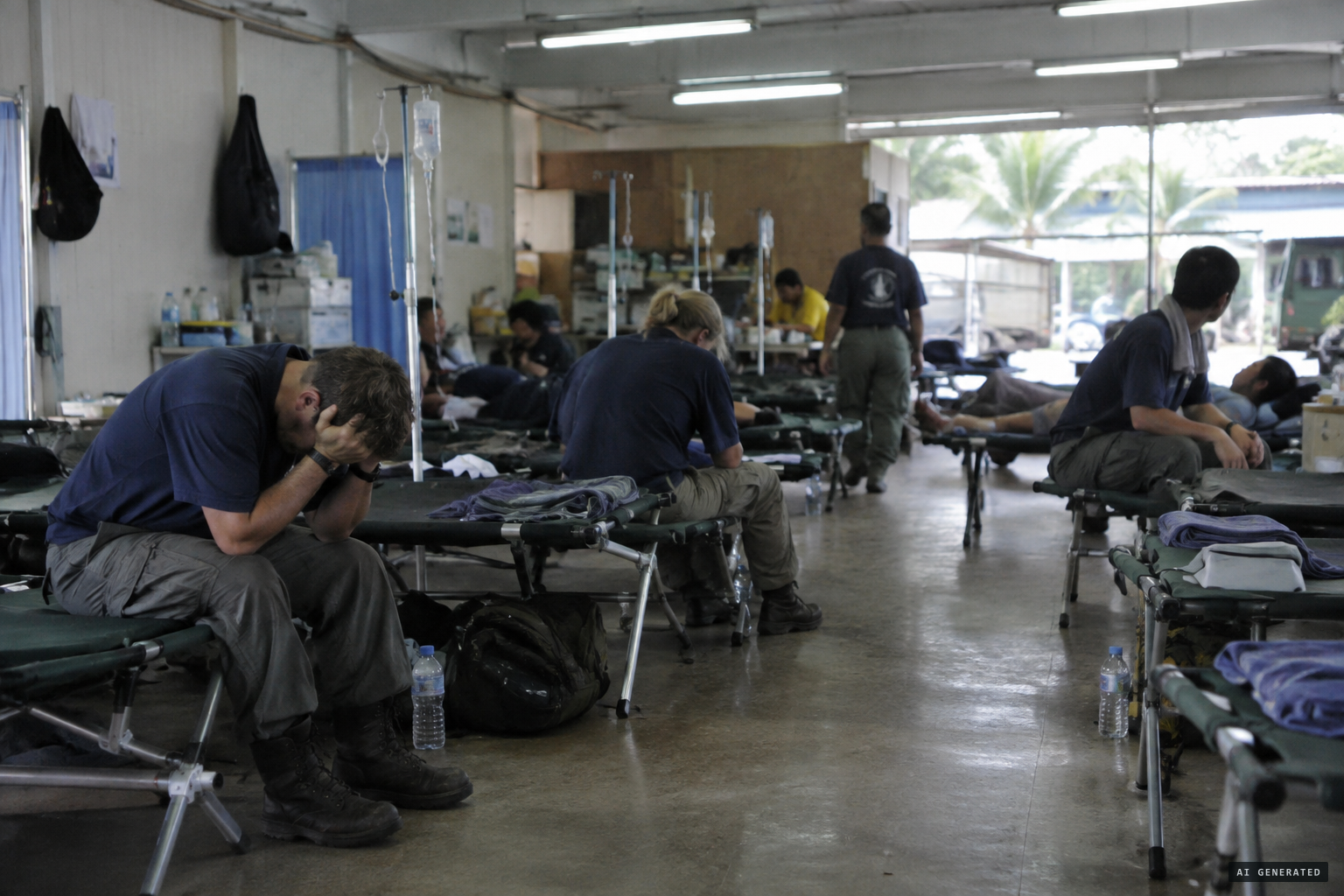 Recovery workers hospitalised for extreme psychological trauma