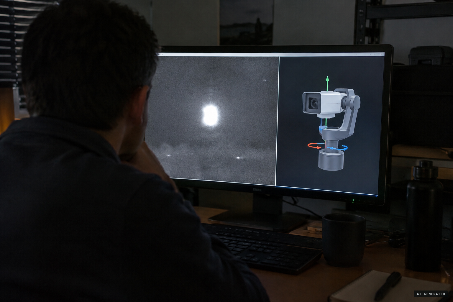 Skeptics argue the rotation is glare and an artifact of the gimbal camera