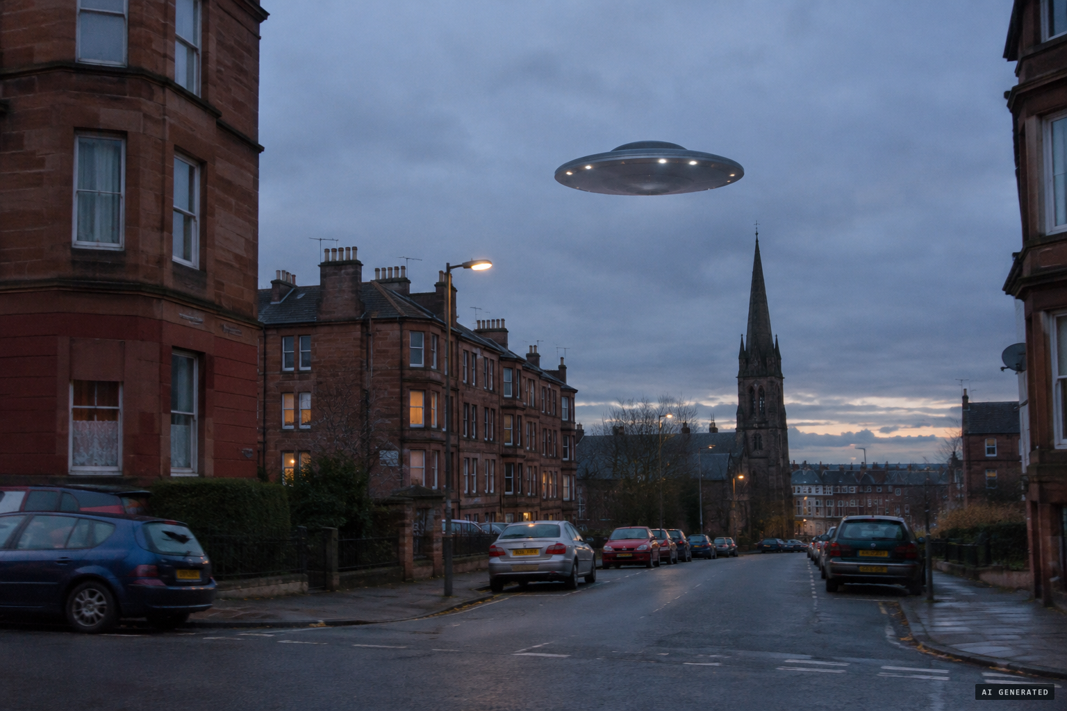 A "classic flying saucer-shaped" object reported over Rutherglen in 2002