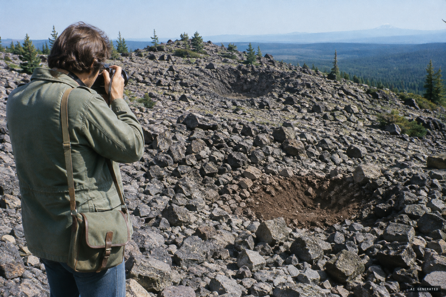 Investigators photograph the pit and find a newer one nearby.