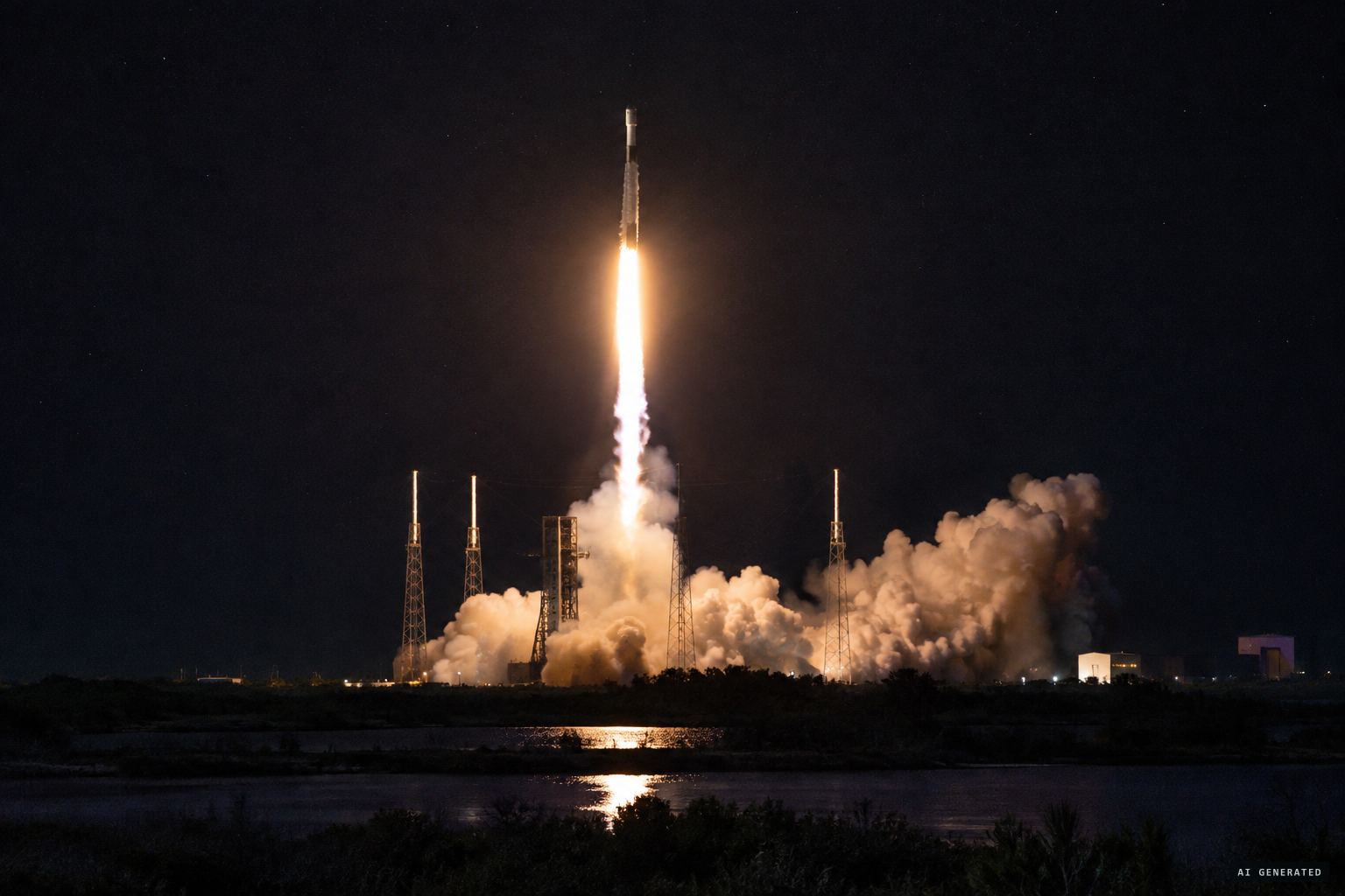 A Falcon 9 carrying the classified Zuma satellite lifts off from Cape Canaveral
