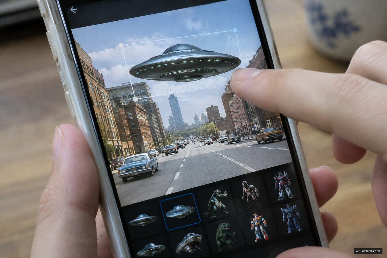Camera360's 'EndWar' campaign adds UFOs, monsters and mechas to its stickers