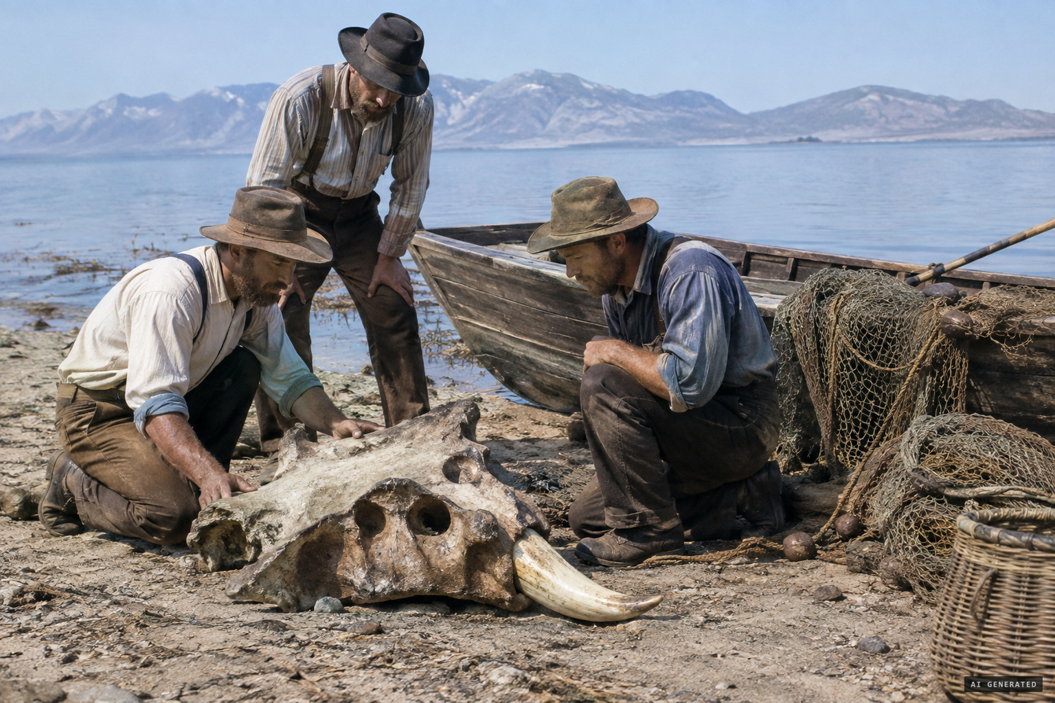 The Dallin fishermen find part of a large skull with a tusk, September 1870