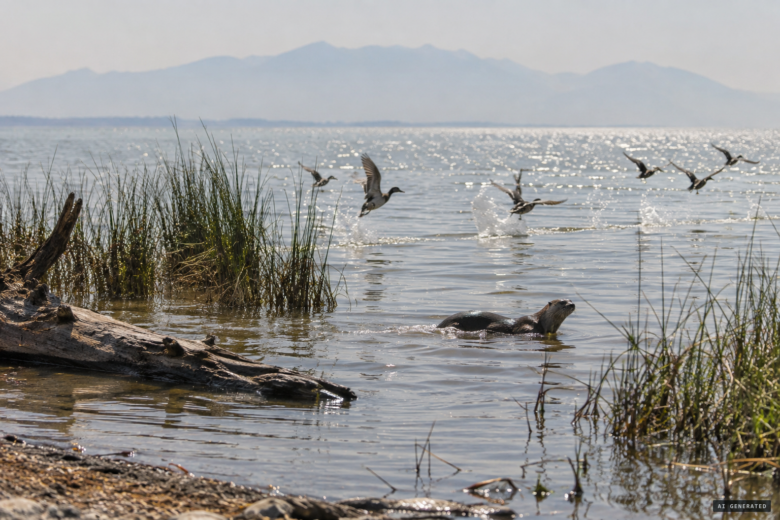 Logs, reeds, birds, otters and optical illusions as possible explanations
