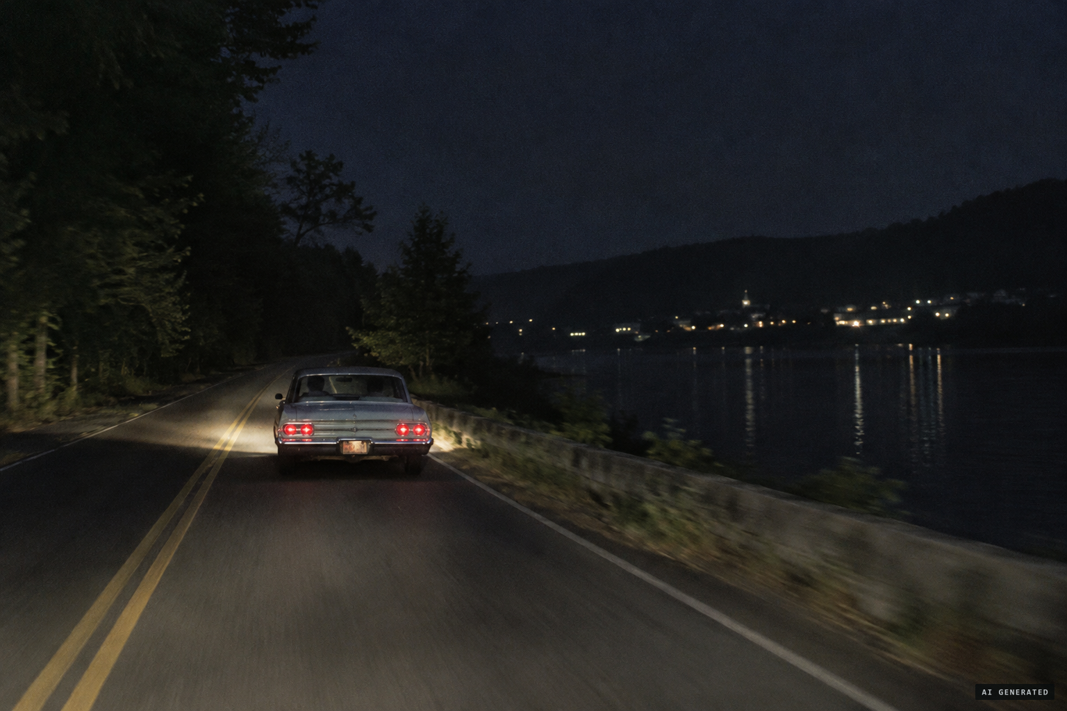 Bob Cockrell driving home along Riverside Drive after 11 p.m.