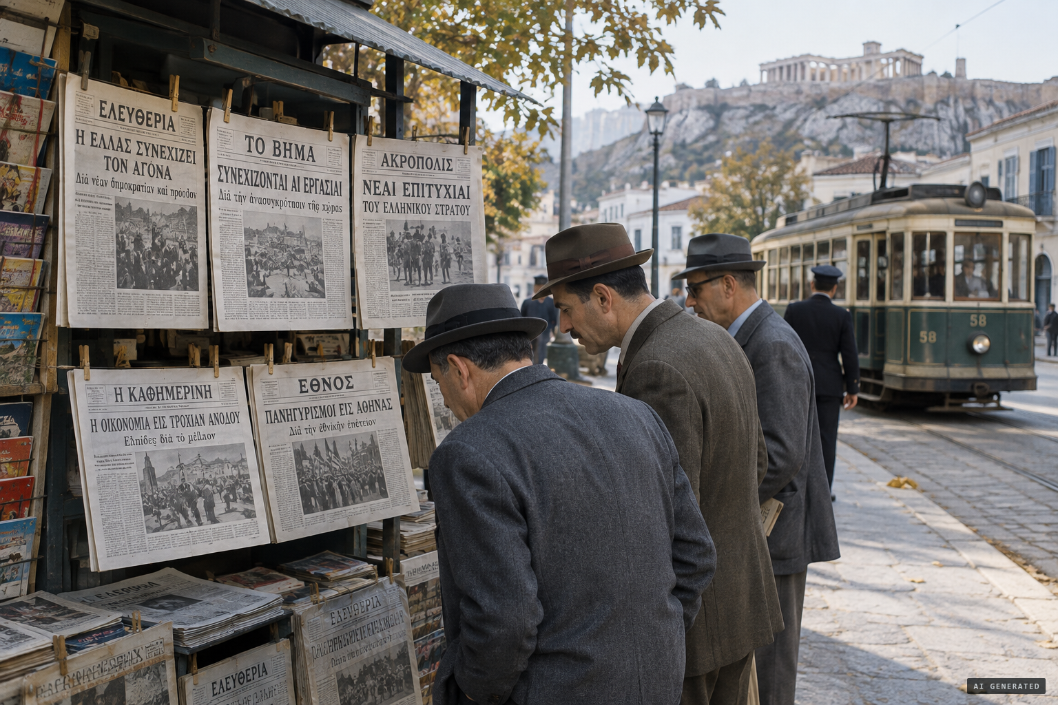 Autumn 1954: Greek newspapers fill with flying saucer reports