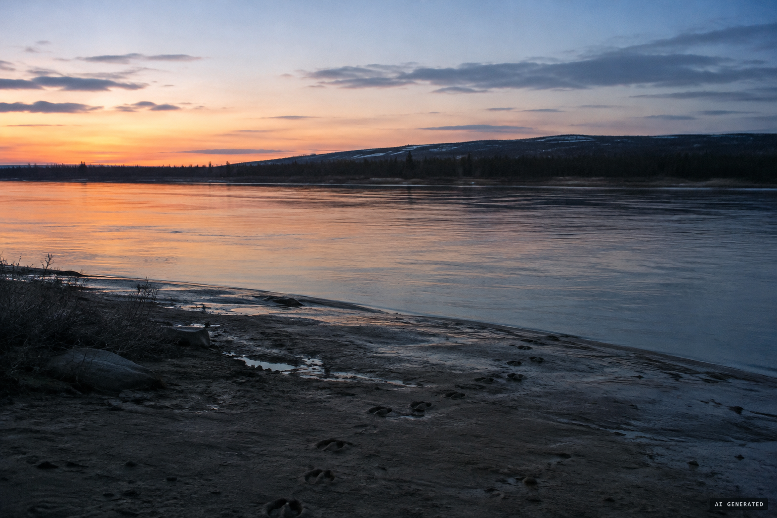 The river has never been named; the figure never identified.