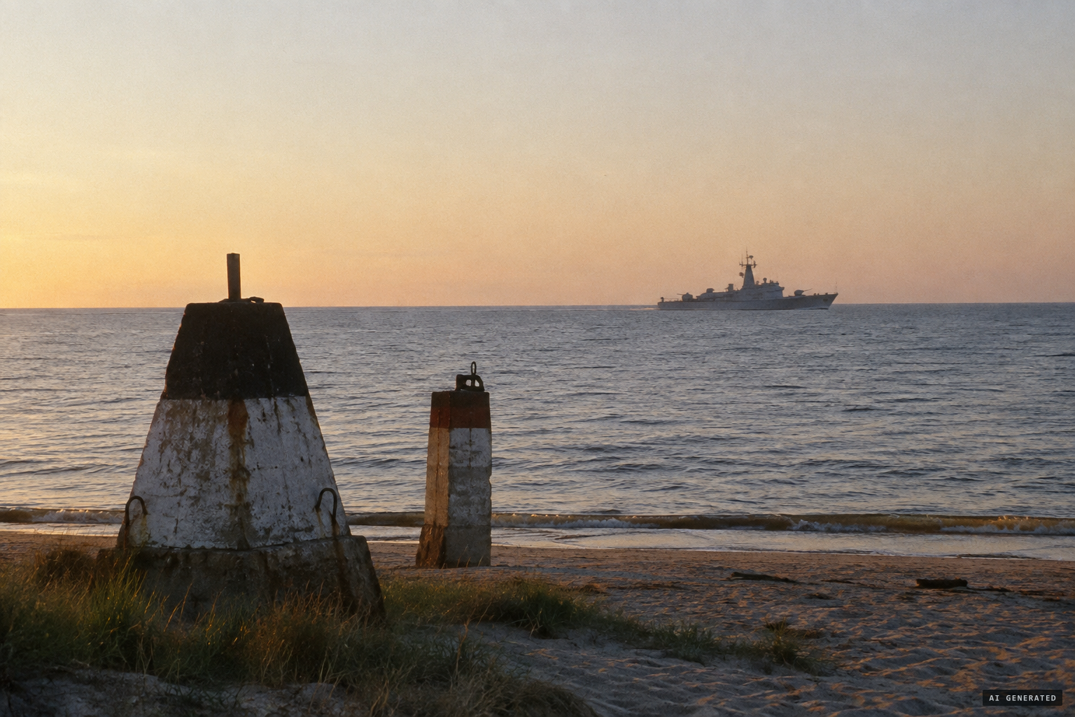 The Baltic off Greifswald, still inside a Warsaw Pact air firing zone in summer 1990