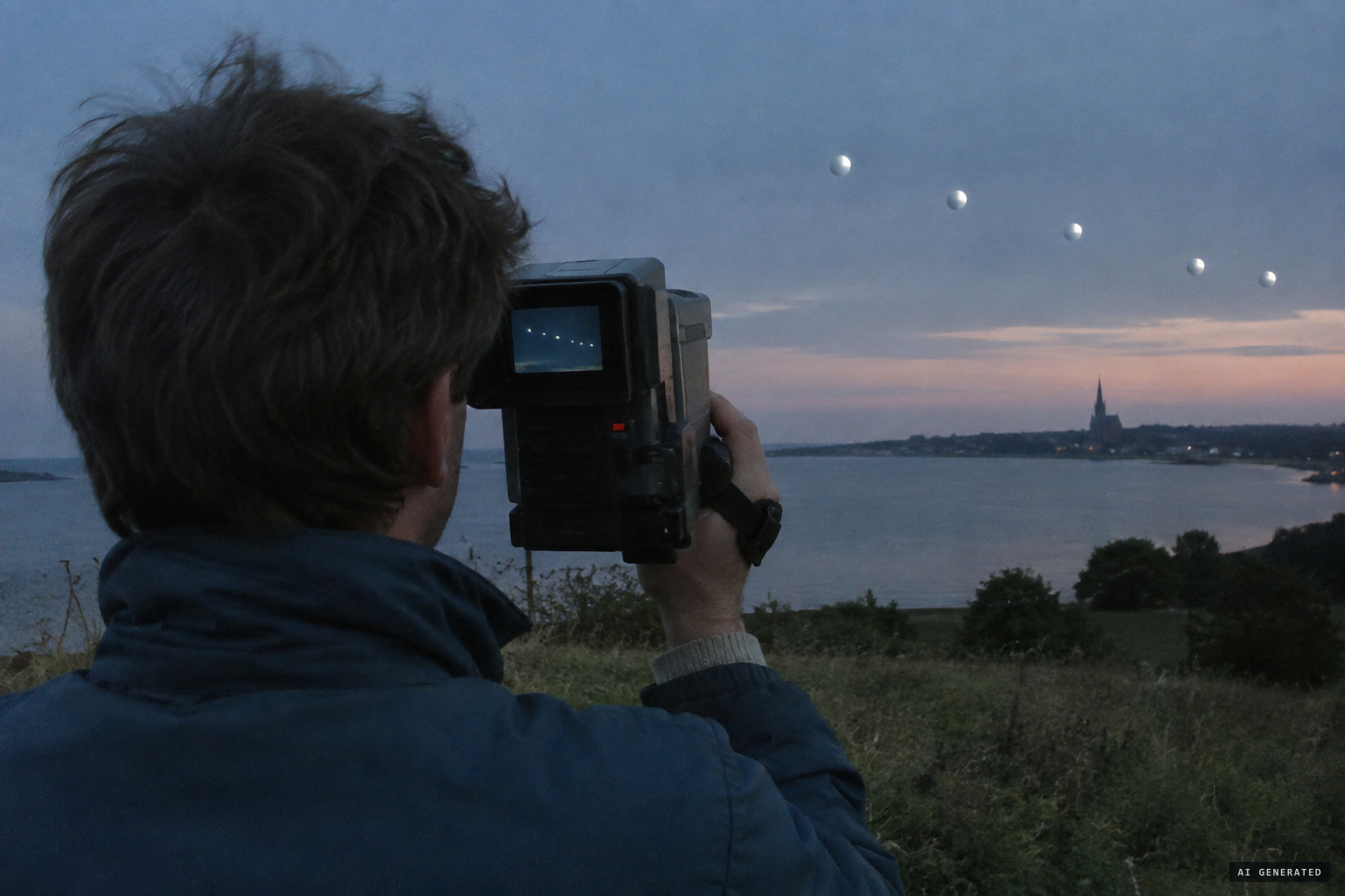 Waleri Winogradow films the lights: one side lit, the rear side dark