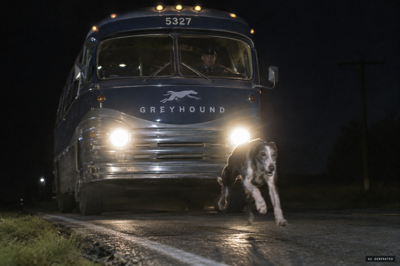 One account says the bus nearly ran it down