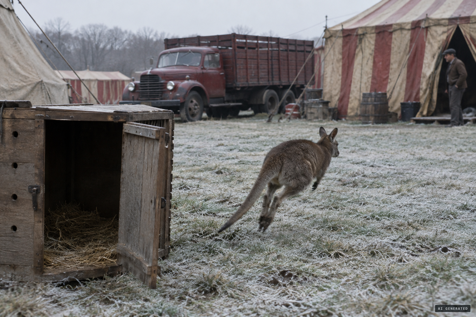 Escaped zoo, circus or pet wallabies, one suggested explanation