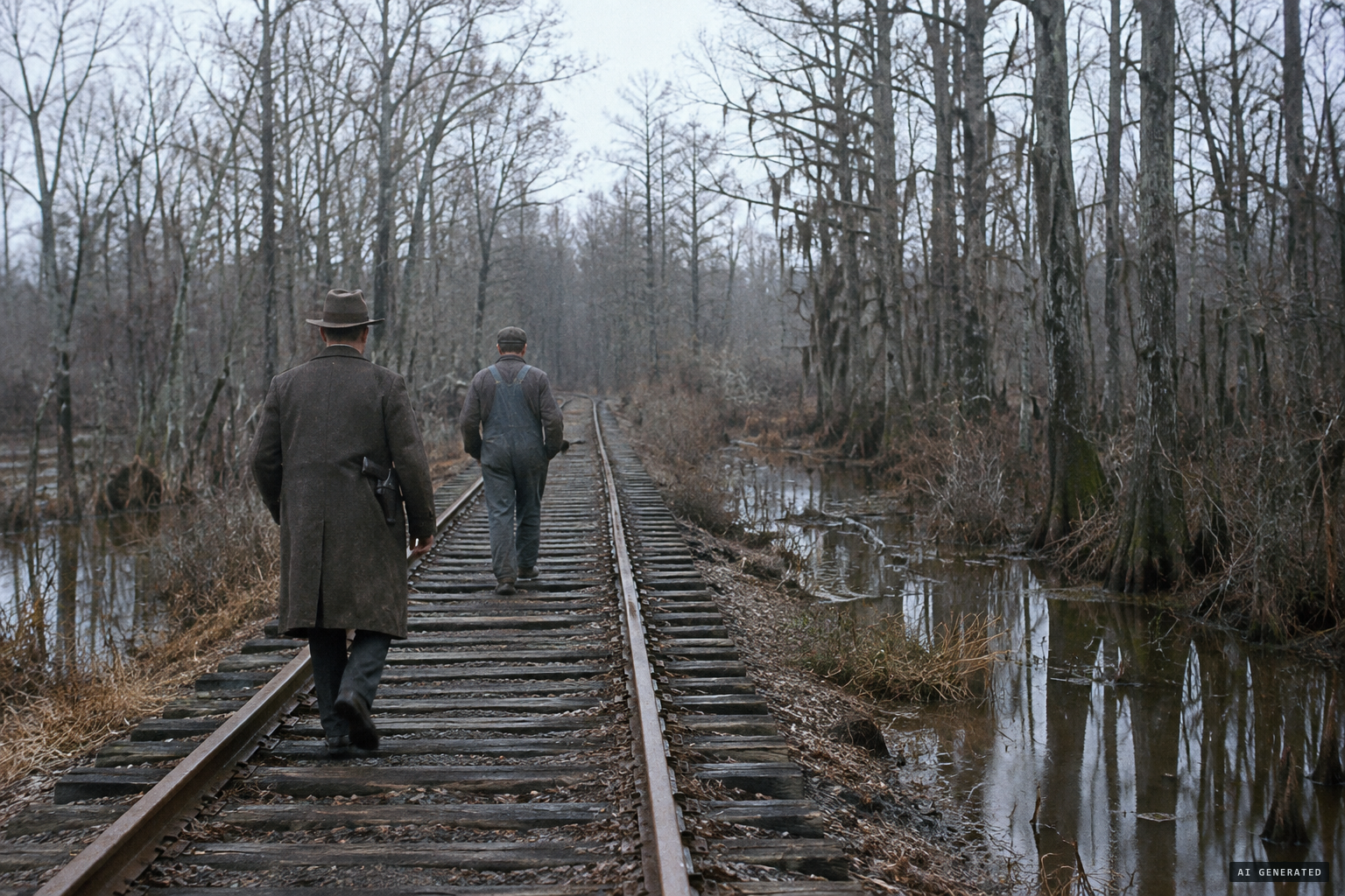 Louie McBride leads the marshal to Will McClain's body