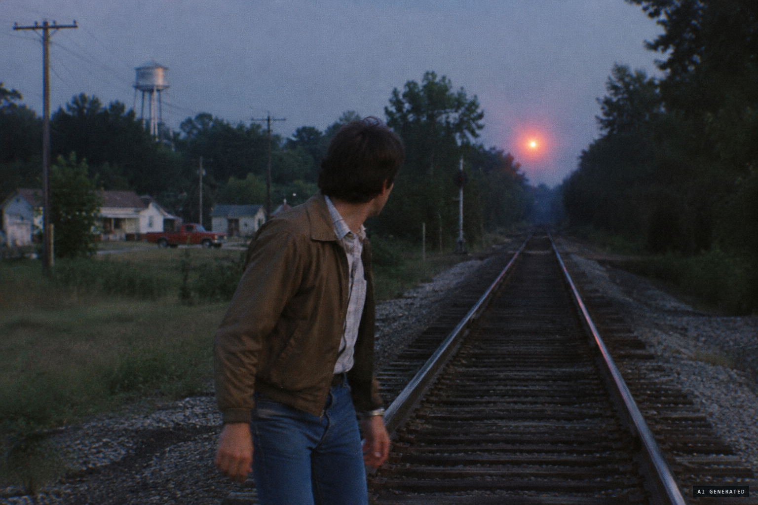 A reddish, golden light — you turn around and it is behind you