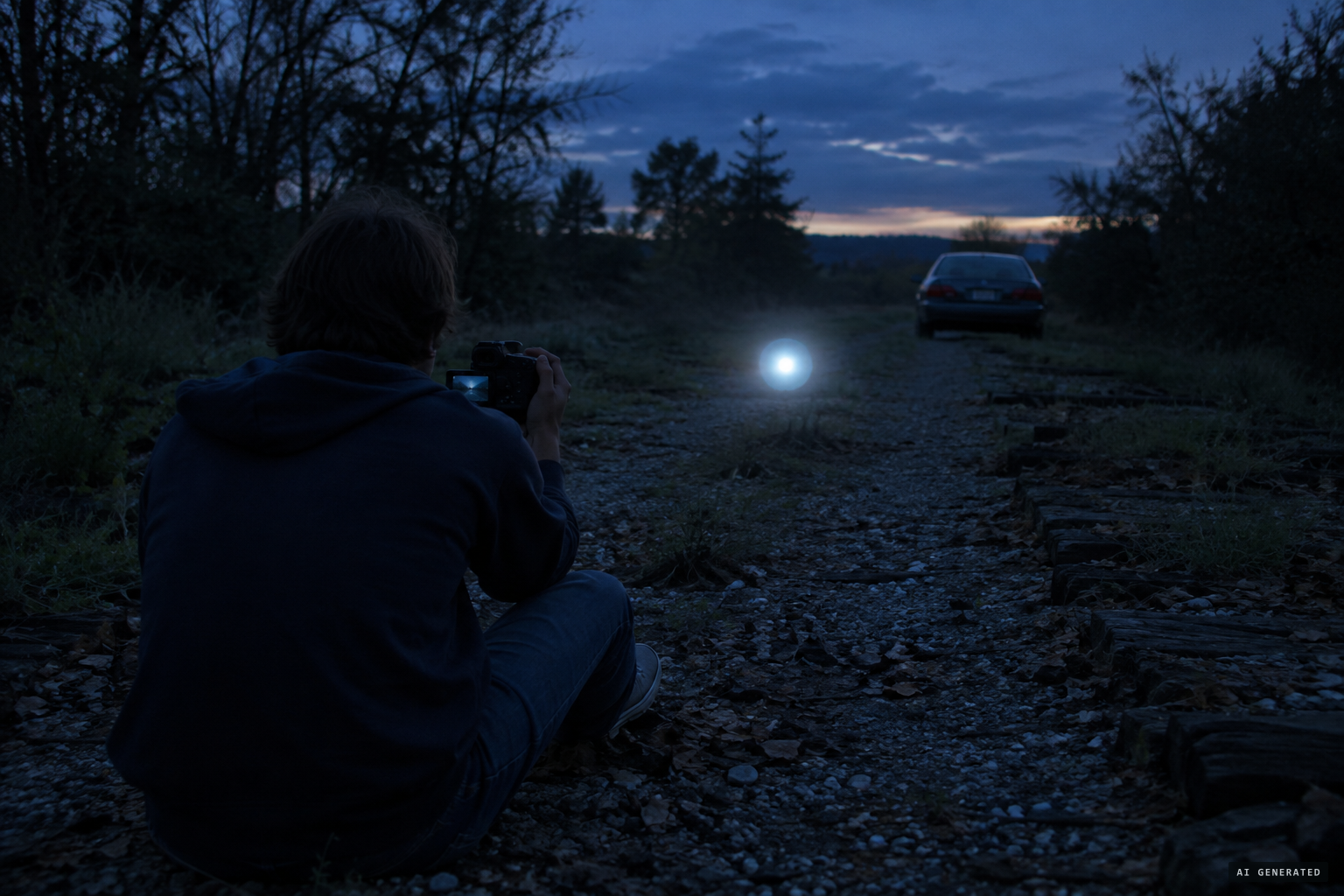 Marcus Lowe sees the light appear between his car and where he sat