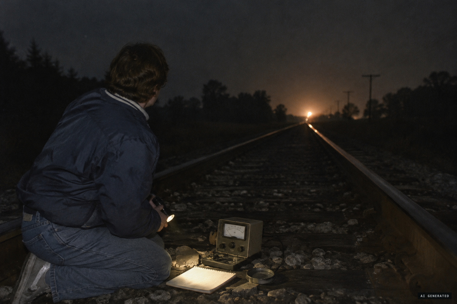 Clingan tests the light with a polarizer and galvanometer