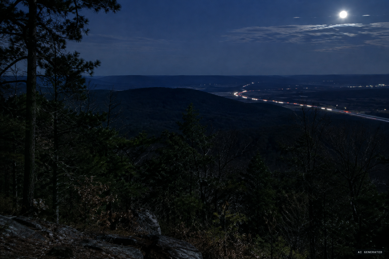 Skeptics blame headlights on Interstate 30, more than two miles away