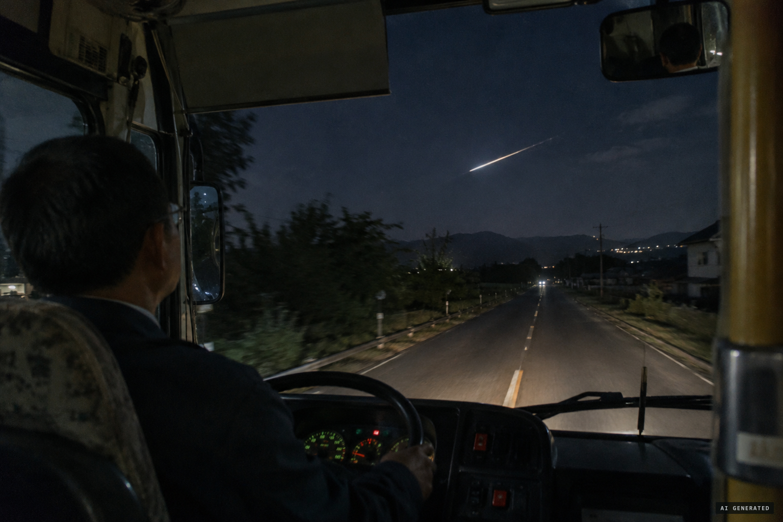 A bus driver watches it suddenly run westwards fast