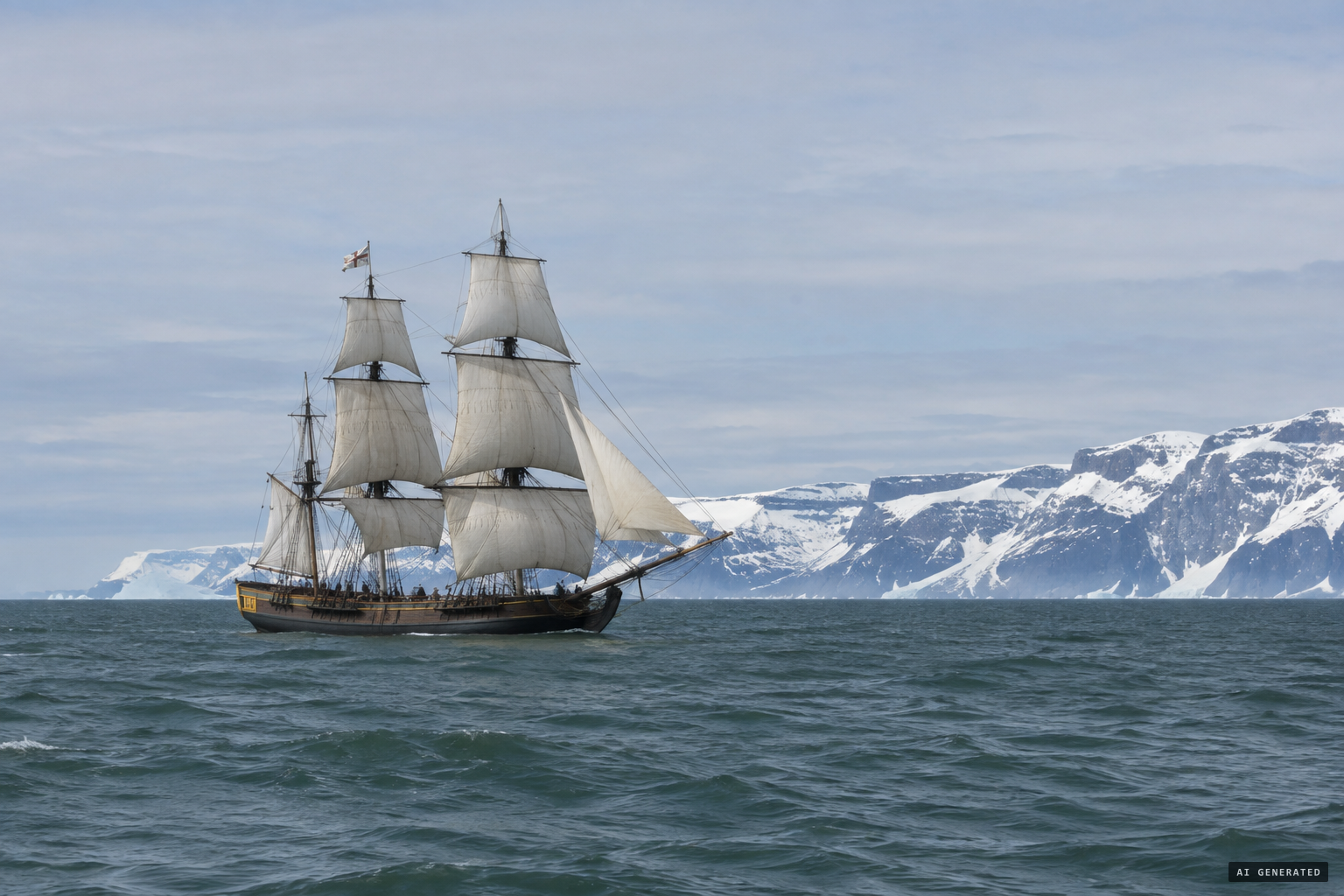 July 6, 1734: the mission ship off the west coast of Greenland.