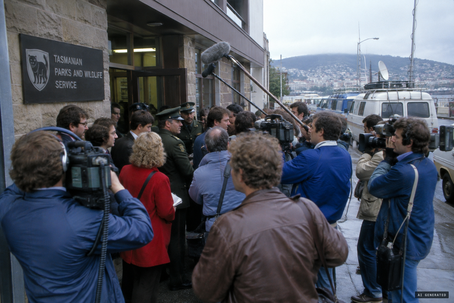 Pandemonium: television crews arrive from Japan, Argentina and Europe