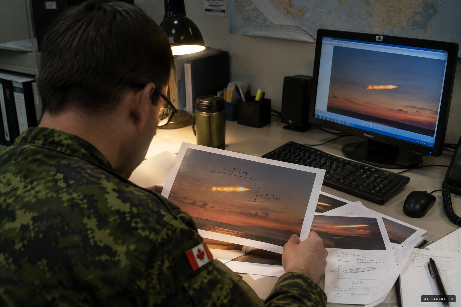 Defence intelligence analysts study Stewart's images