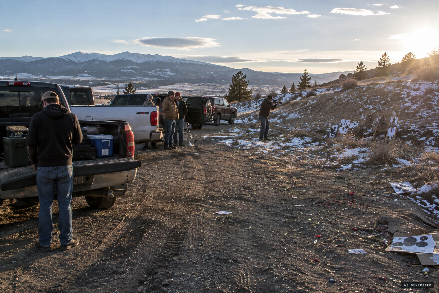 A reckless shooter in a crowded shooting area