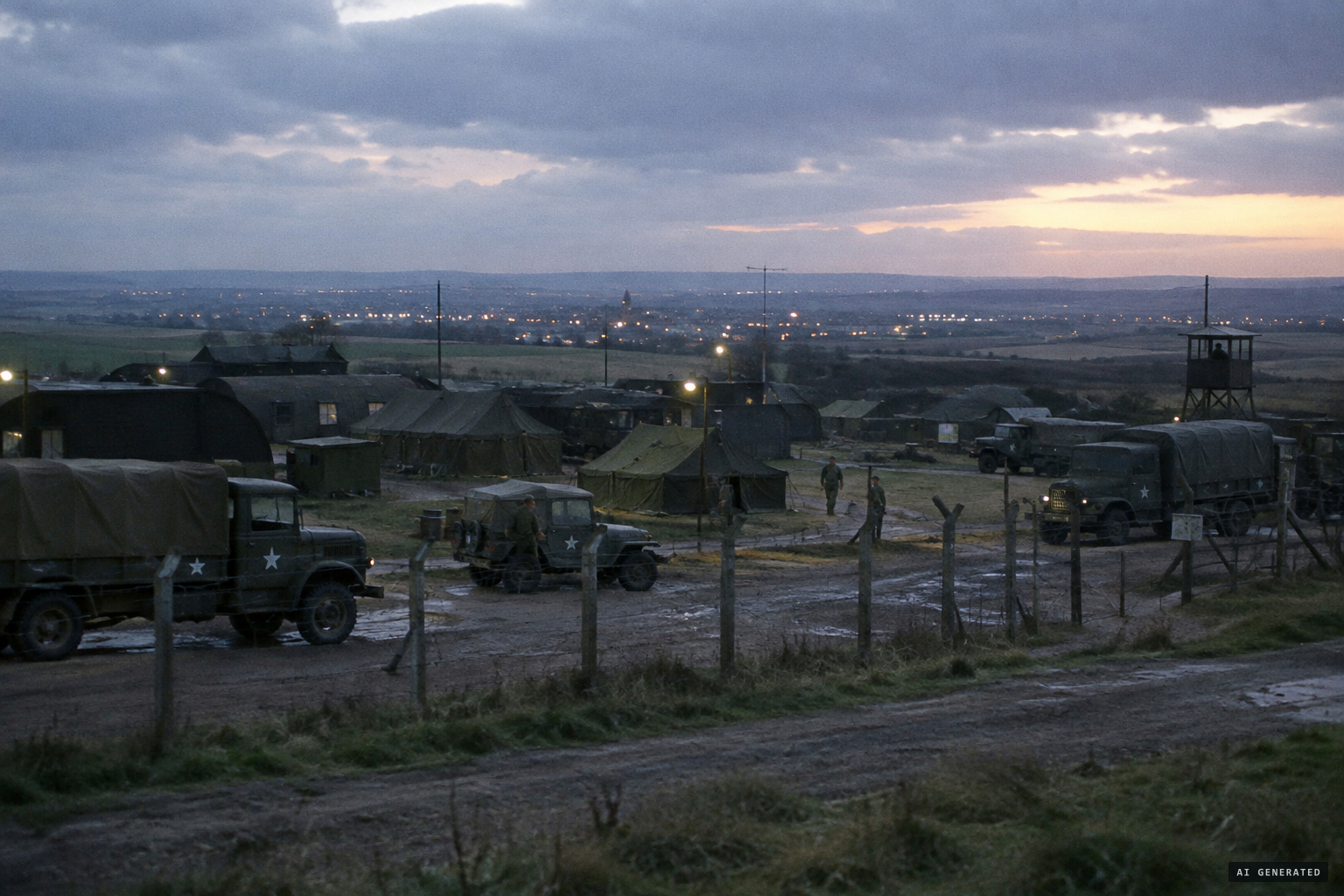 The nearby army base, blamed for the wider flap