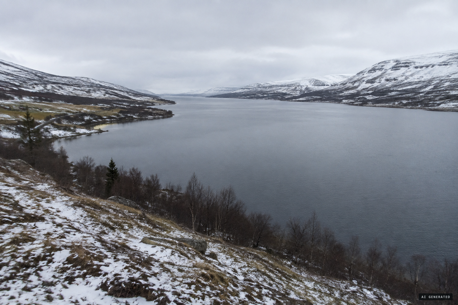 Lagarfljót, the long lake in East Iceland said to hold a monster