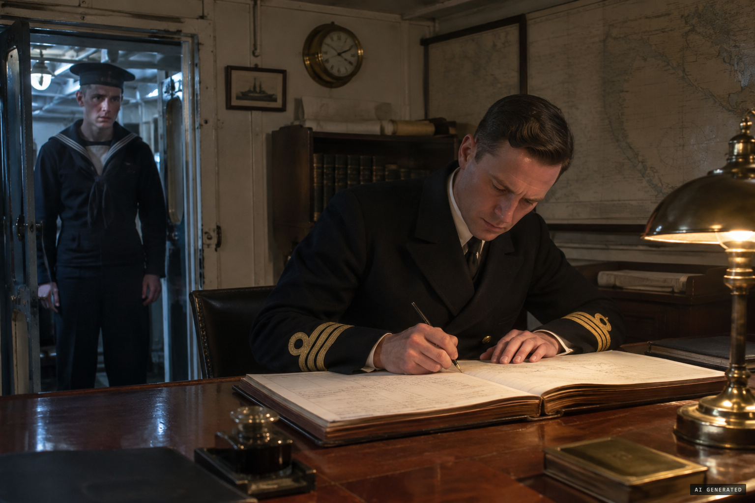 The sighting goes into the ship's log as a crewman warns of bad luck