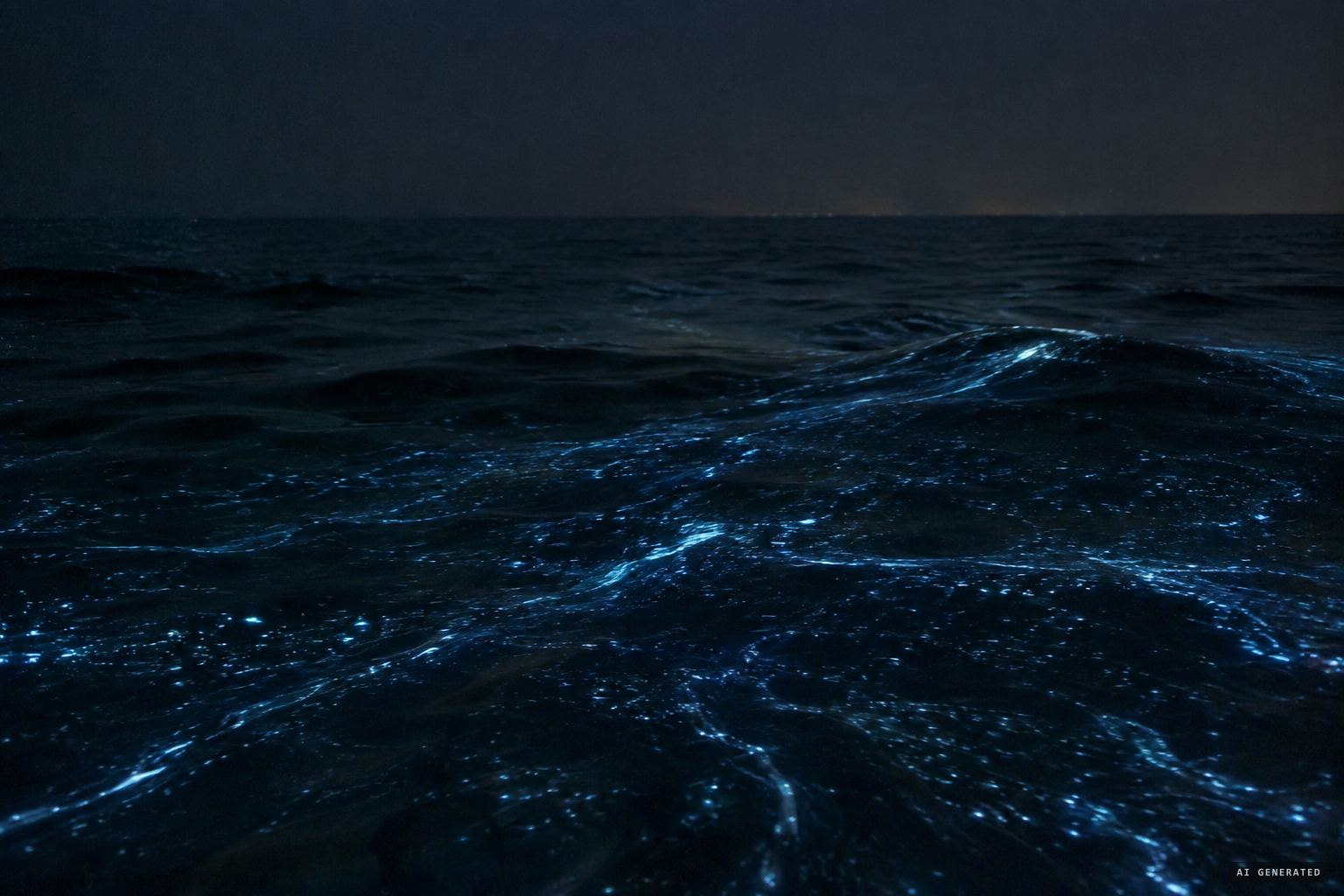 Luminous organisms, the likely source of the light