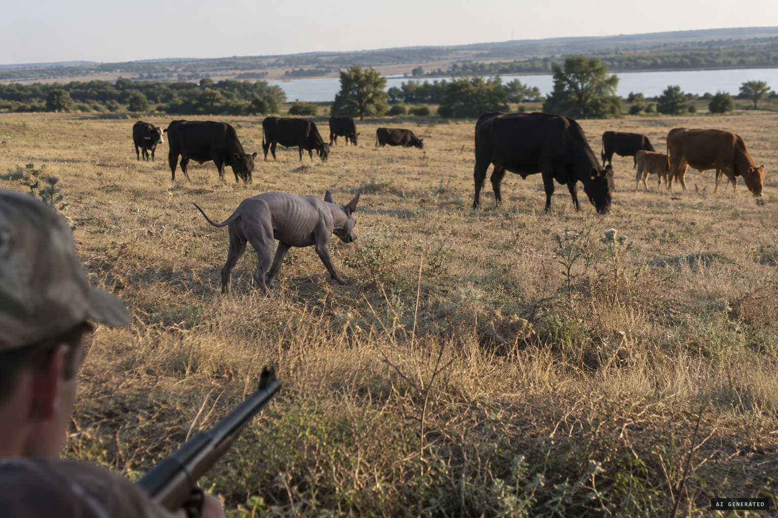 A second animal comes too close to David Hewitt's cattle