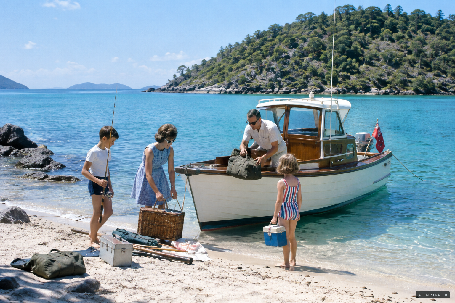 Le Serrec's party arrives on Hook Island for three months