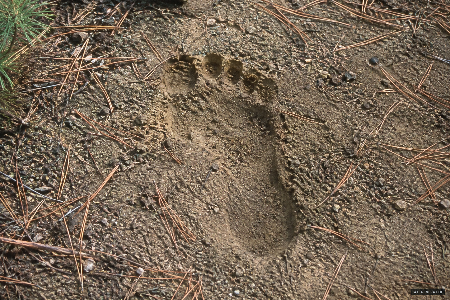 Only the trace: one footprint, its finder and maker unknown