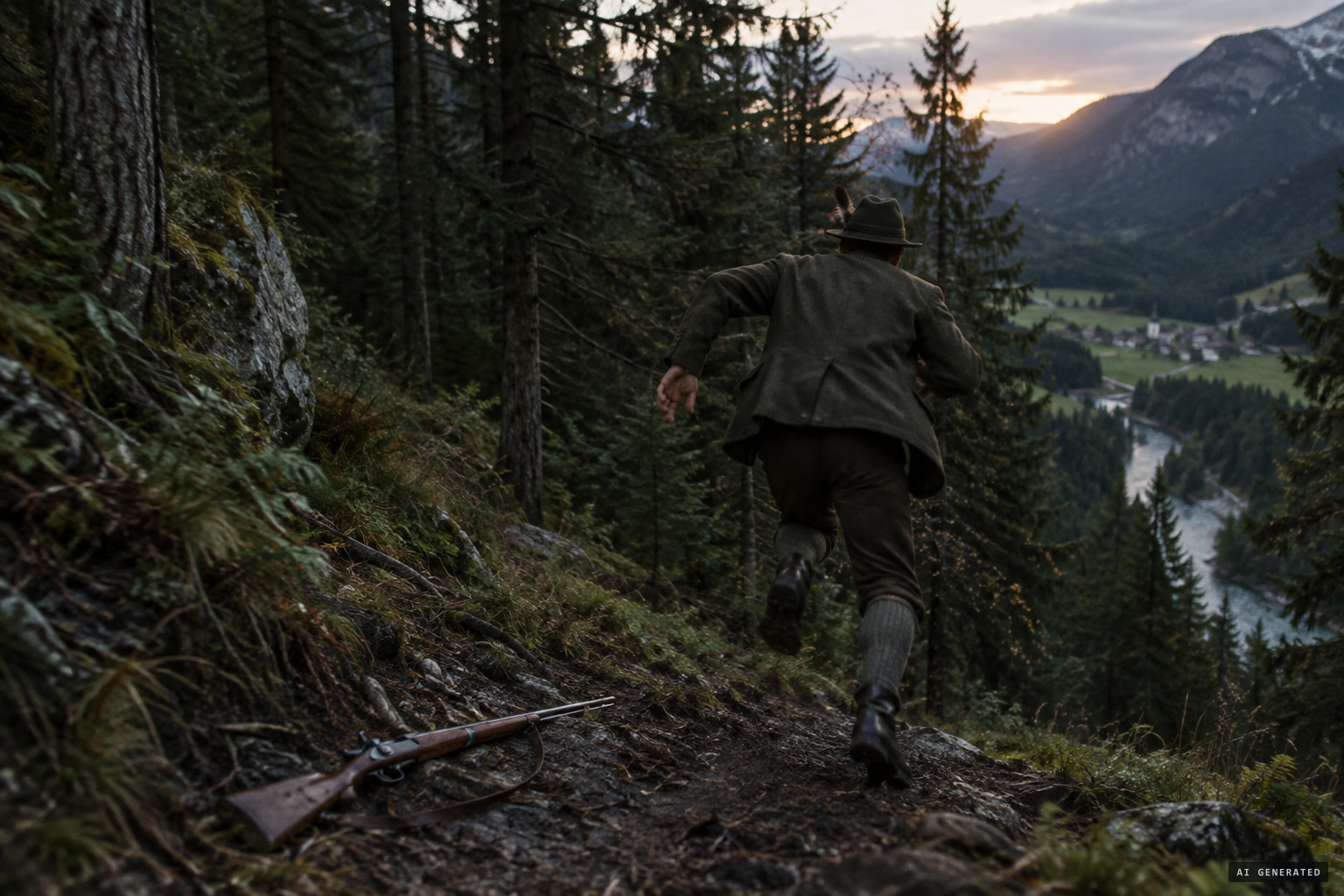 Hans Fuchs flees