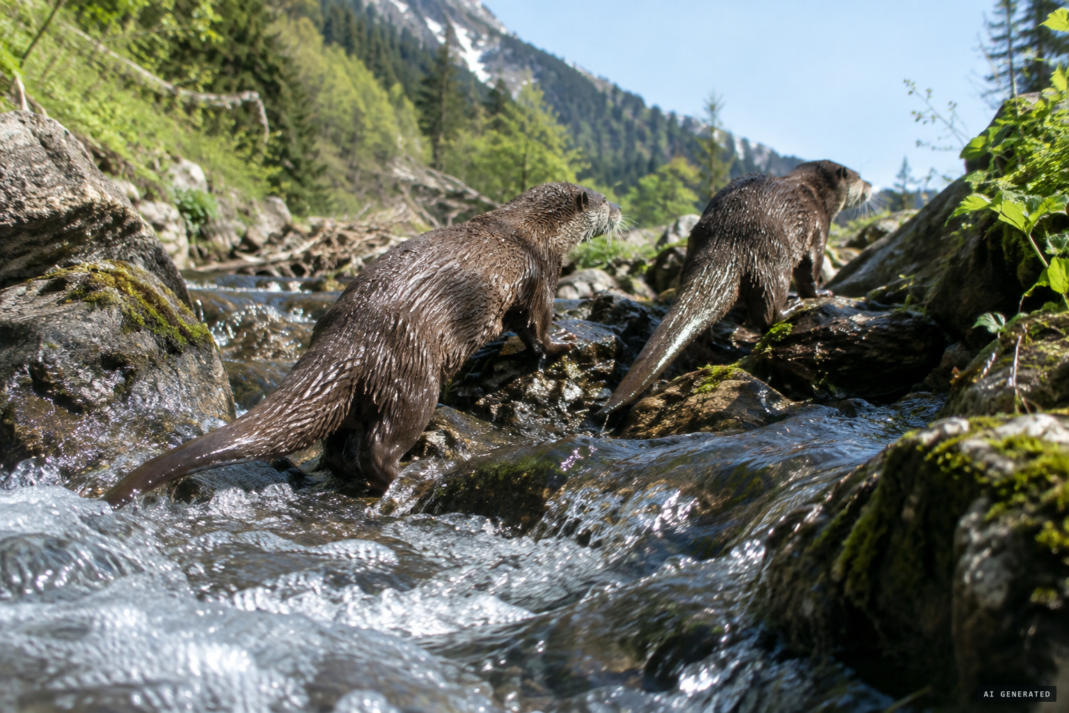 Tratz proposed otters travelling up the streams in rut