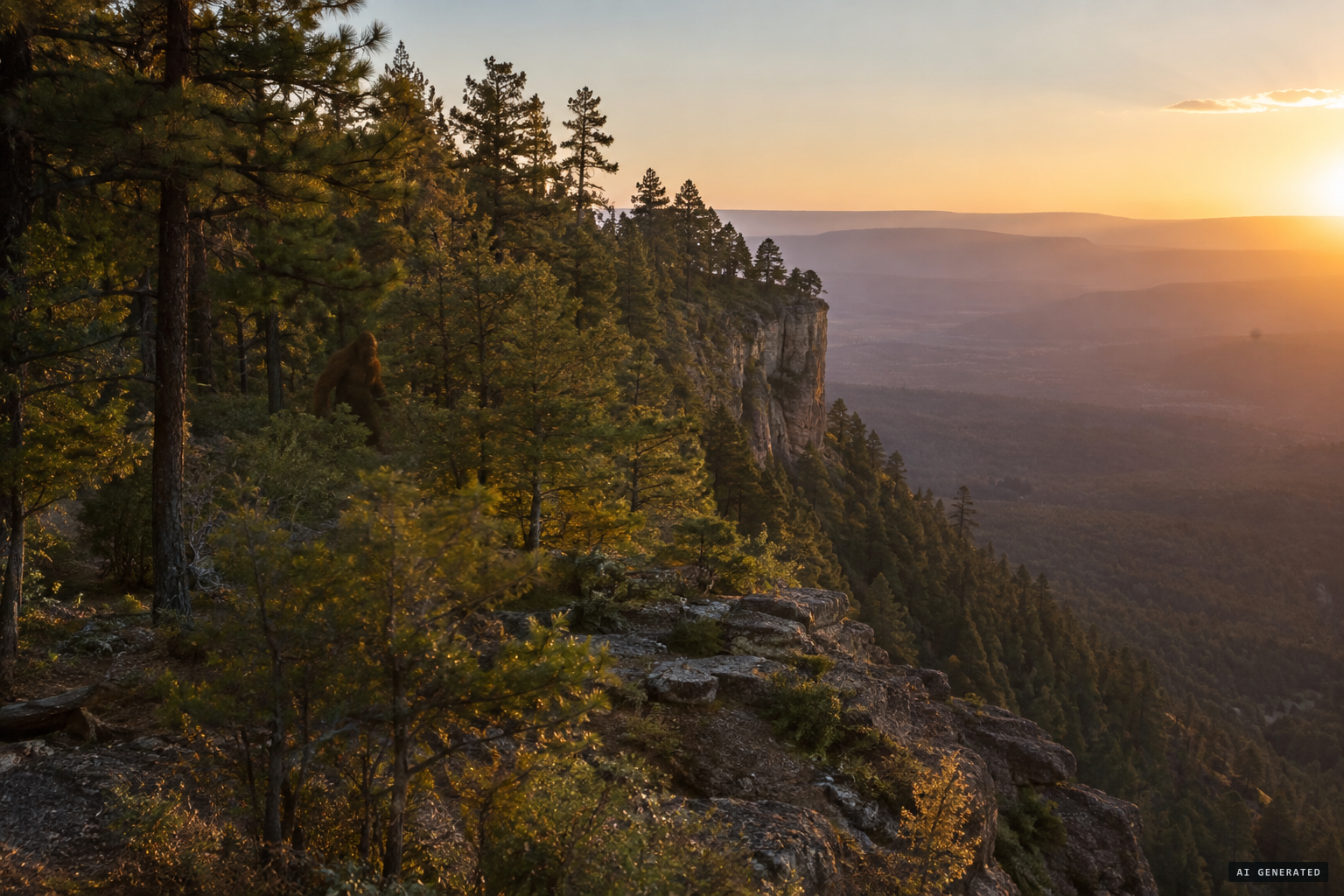 The Mogollon Rim, home of the later legend of Arizona's Bigfoot
