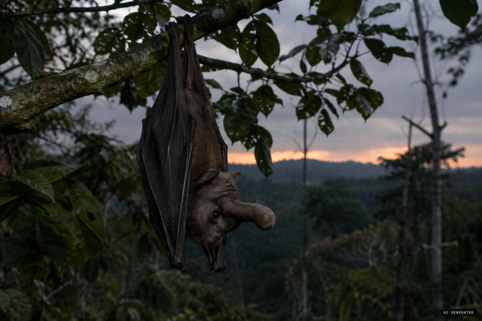The hammer-headed bat, Africa's largest bat and the obvious suspect.